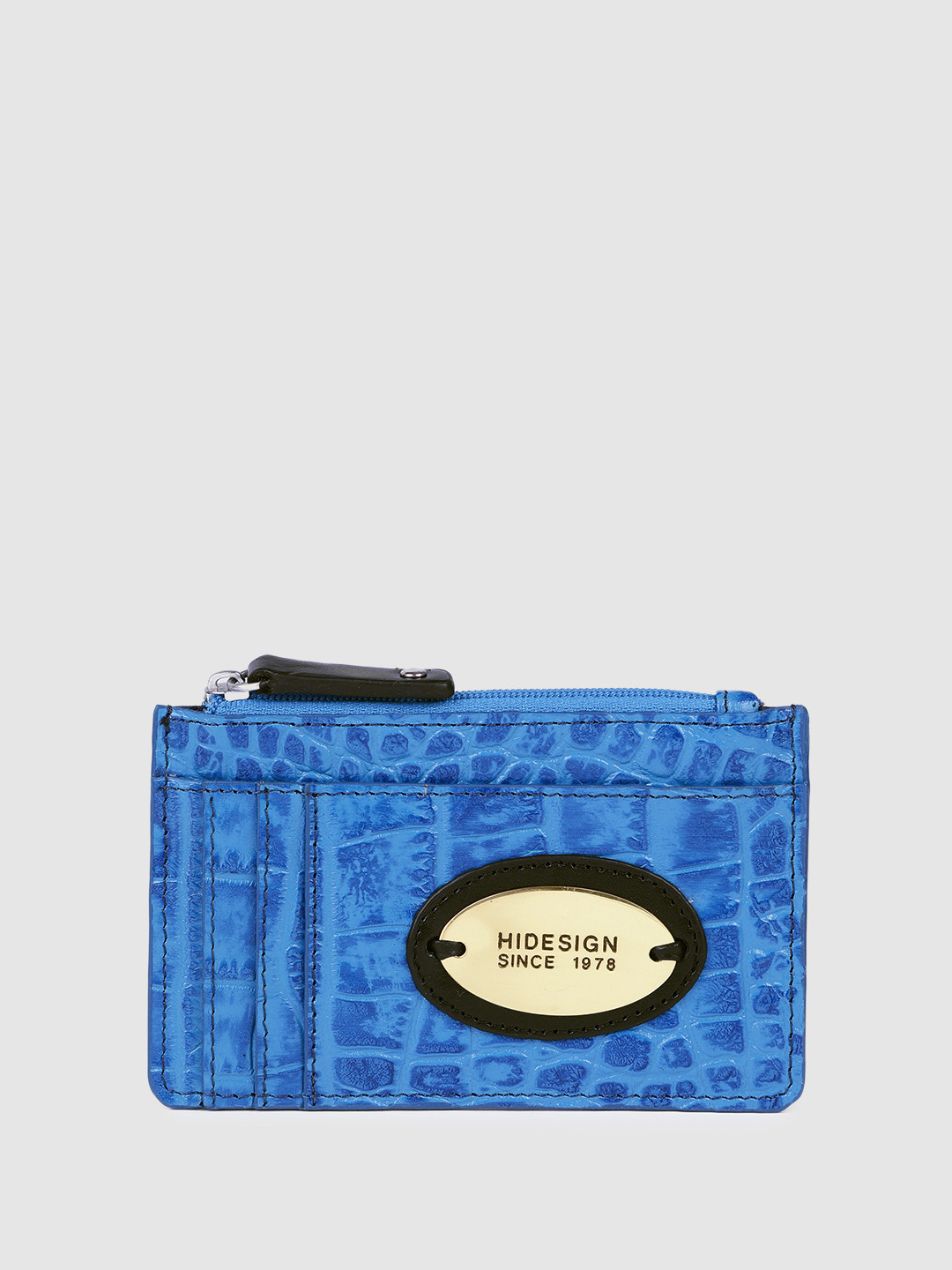 Hidesign Women DINAH Croc Textured Leather Card Holder