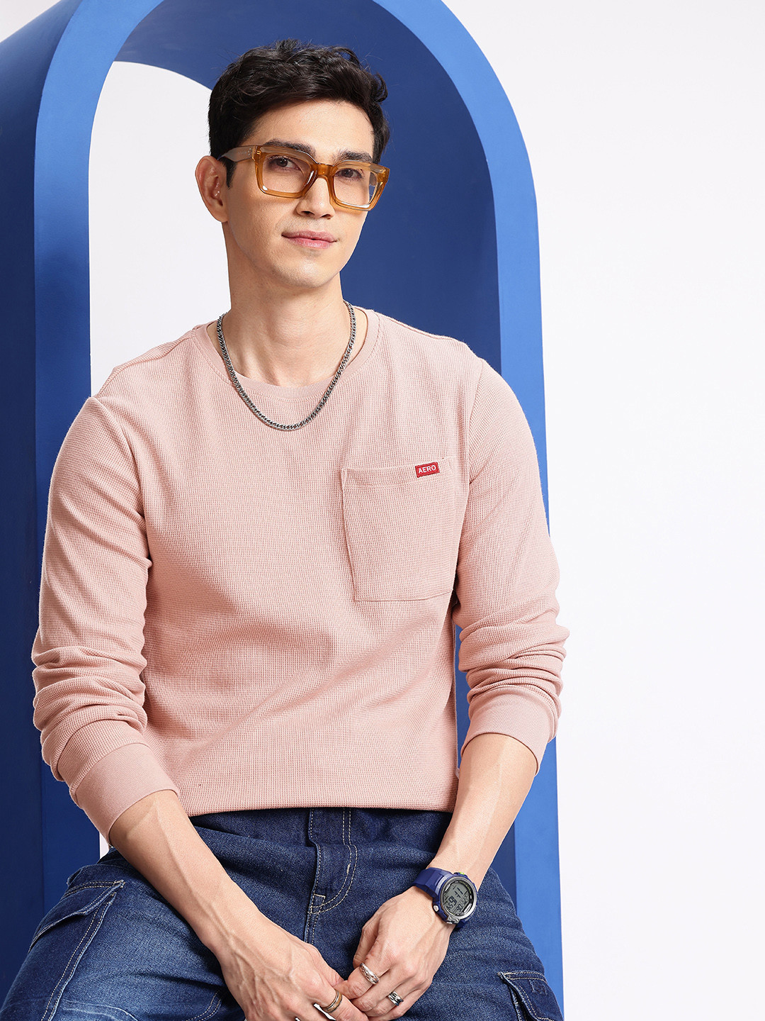 Aeropostale Self Designed Long Sleeves T-shirt