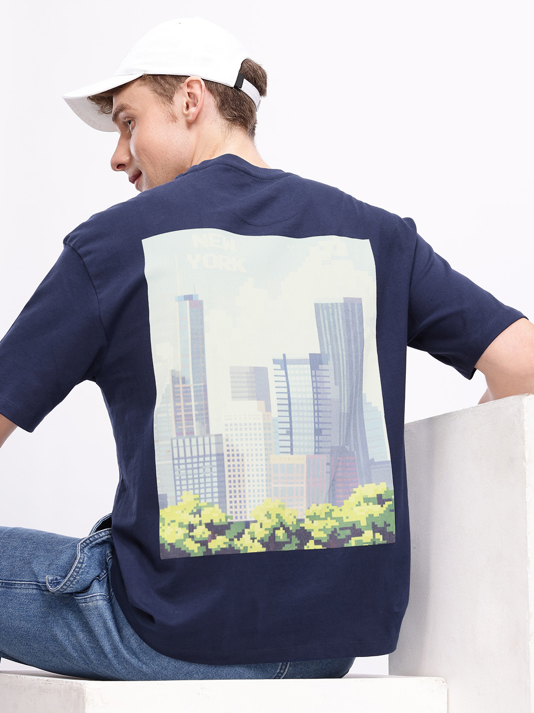 Aeropostale Graphic Printed Relaxed Fit drops houlder sleeves Pure Cotton T-shirt