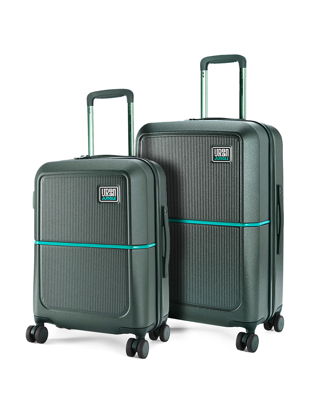 Urban Jungle By Safari Set of 2 Green Hardside Polycarbonate Suitcase