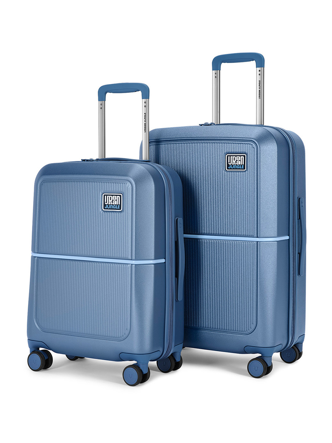 Urban Jungle By Safari Set of 2 Skyline Blue Hardside Trolley Polycarboante Suitcase