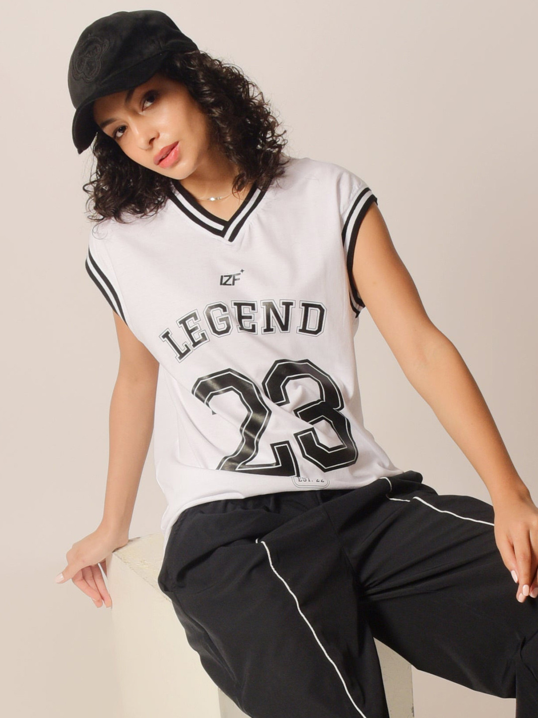 IZF Graphic Printed Basketball Style Top