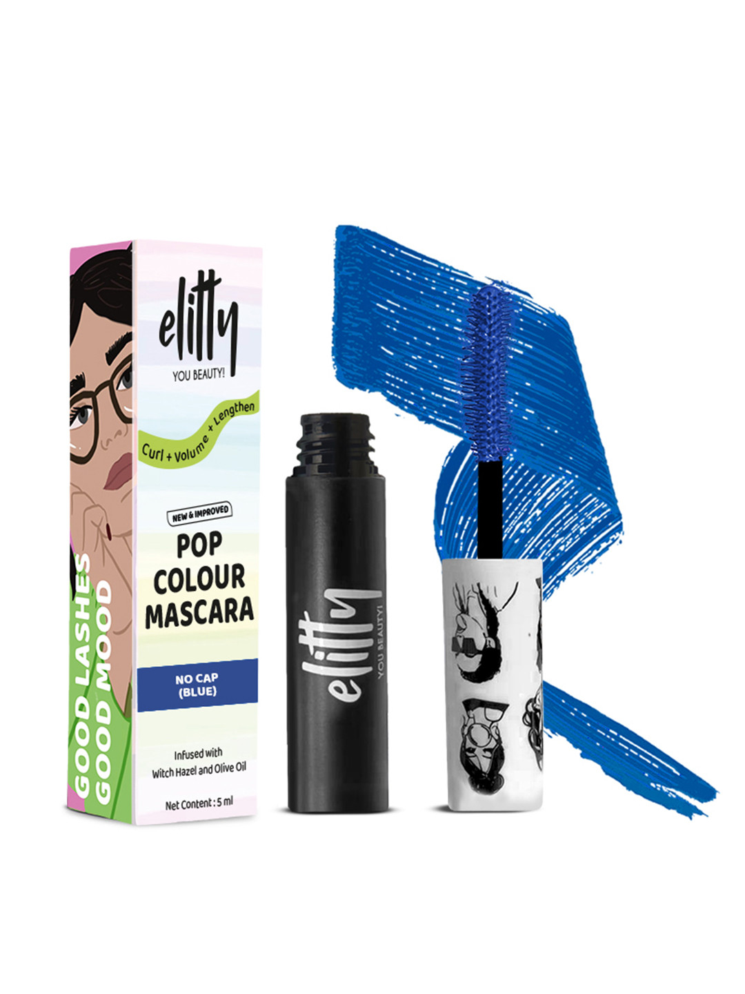 Elitty Teen Pop Lush Lashes Mascara With Olive Oil - 5ml - No Cap