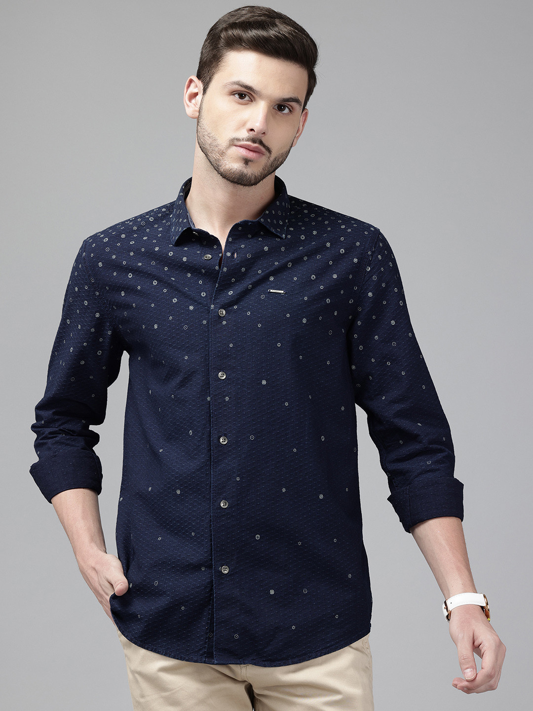 Blackberrys Ditsy Print Slim Fit Shirt