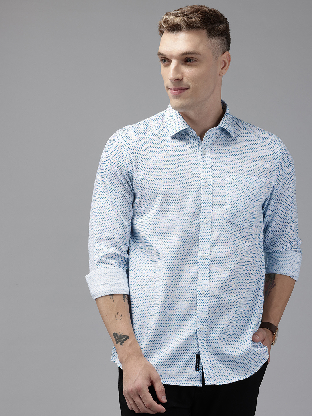 Blackberrys Men India Slim Fit Smart Casual Shirt