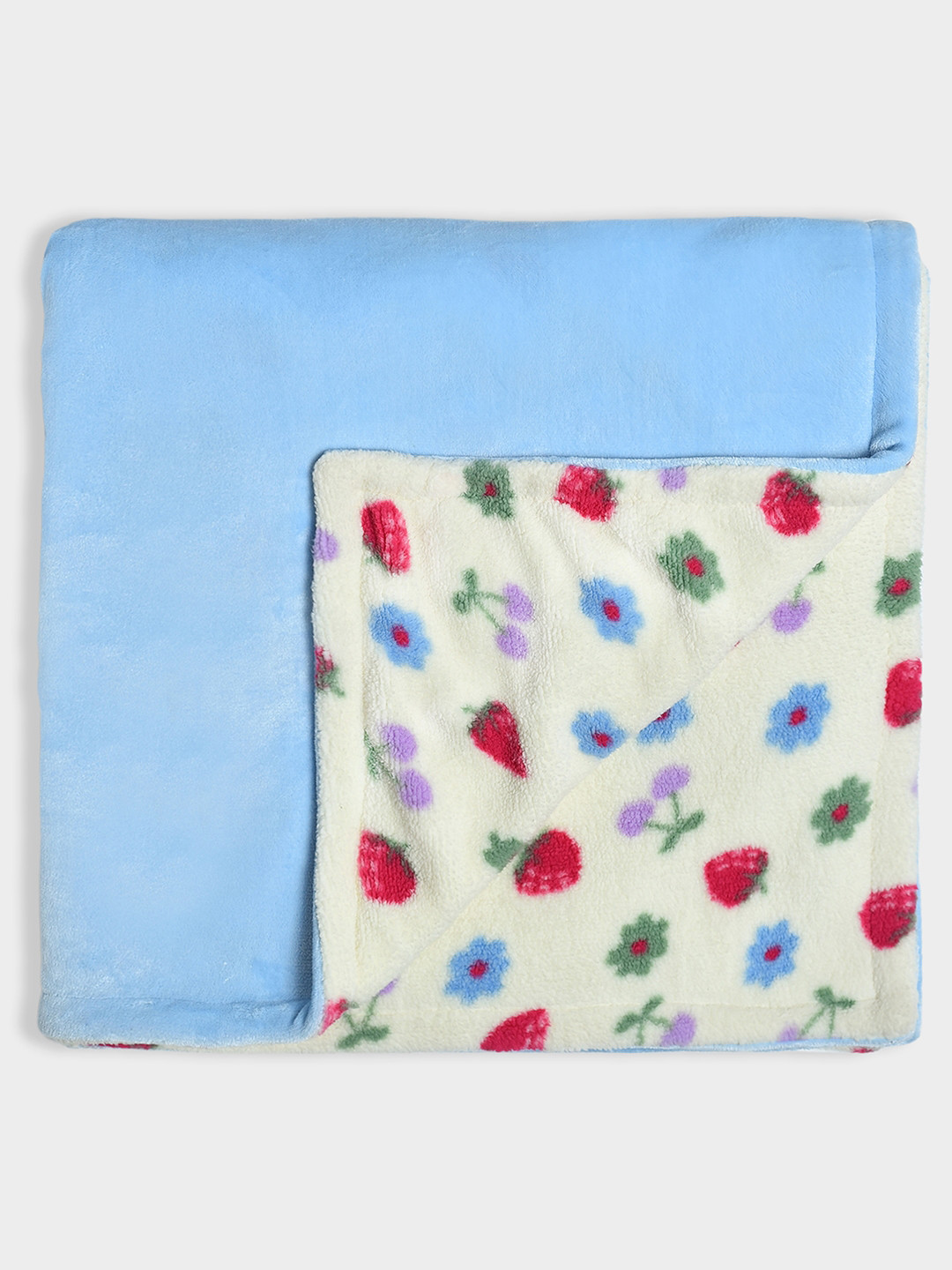 MiArcus Premium Knitted Solid Reversible Ultra-Soft Dual-Layer Sherpa Blanket, 160x110 cm