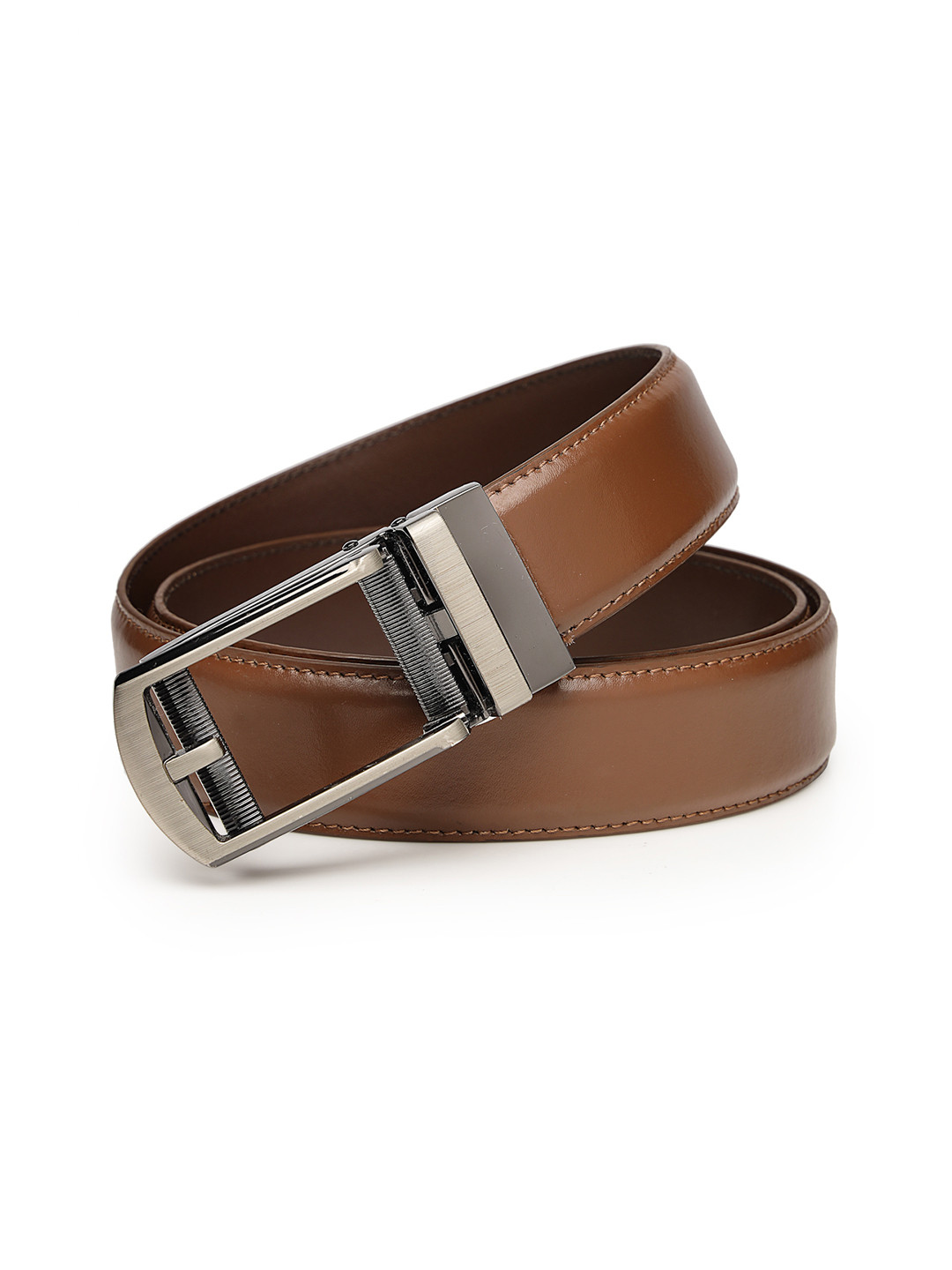 AQUATAN Men Solid Slider Buckle Closure Leather Formal Belt