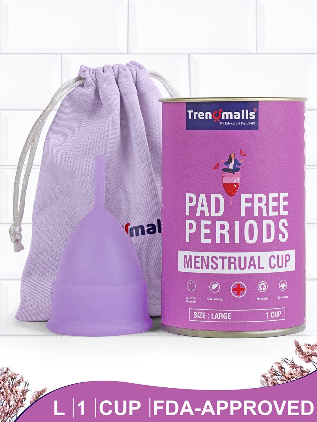Trendmalls Leakproof Reusable Menstrual Cup - Large