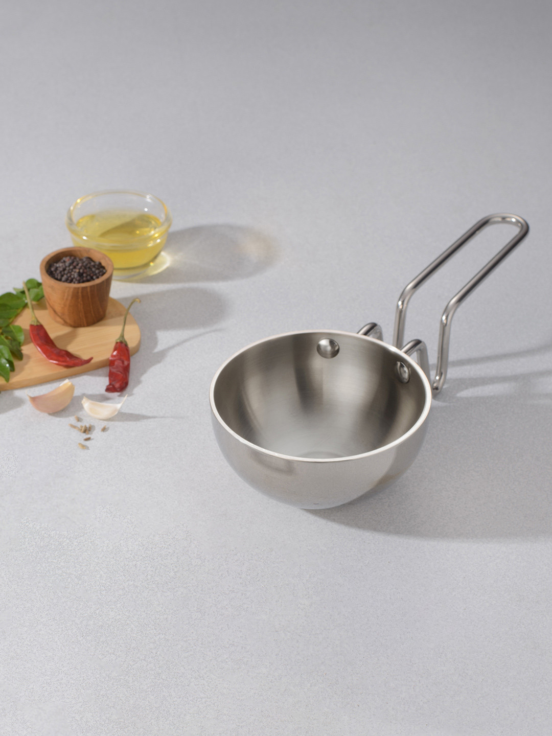Tramontina Aeion Non Toxic Stainless Steel Triply Induction Base Tadka Pan