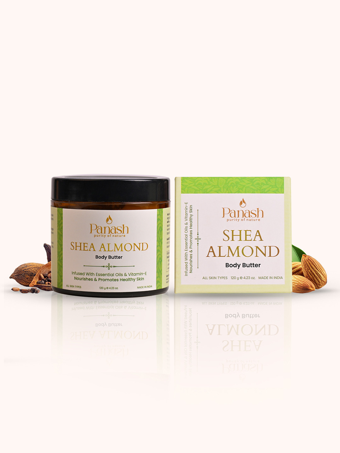 PANASH Shea & Almond Body Butter With Vitamin E To Nourish Skin-120g