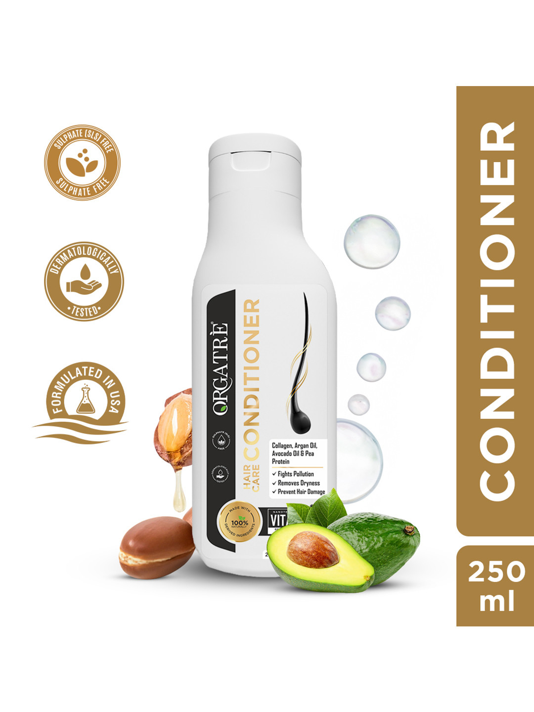 Orgatre Hair Care Conditioner With Rosemary Oil & Murumuru For Hair Fall & Thinning -250ml