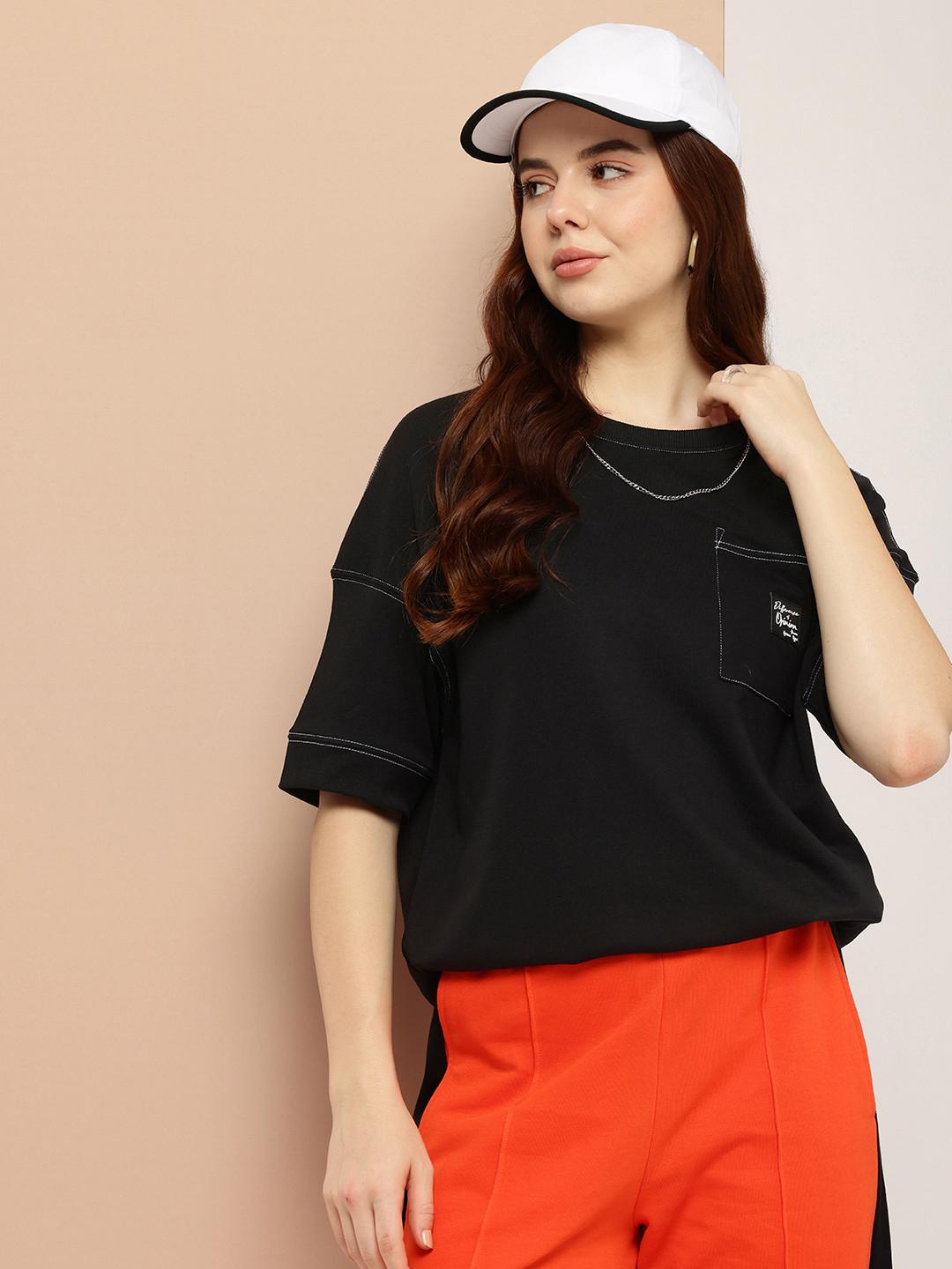 Difference of Opinion Women Oversized Drop Shoulder Ultra Soft Drapey Cotton T-Shirt