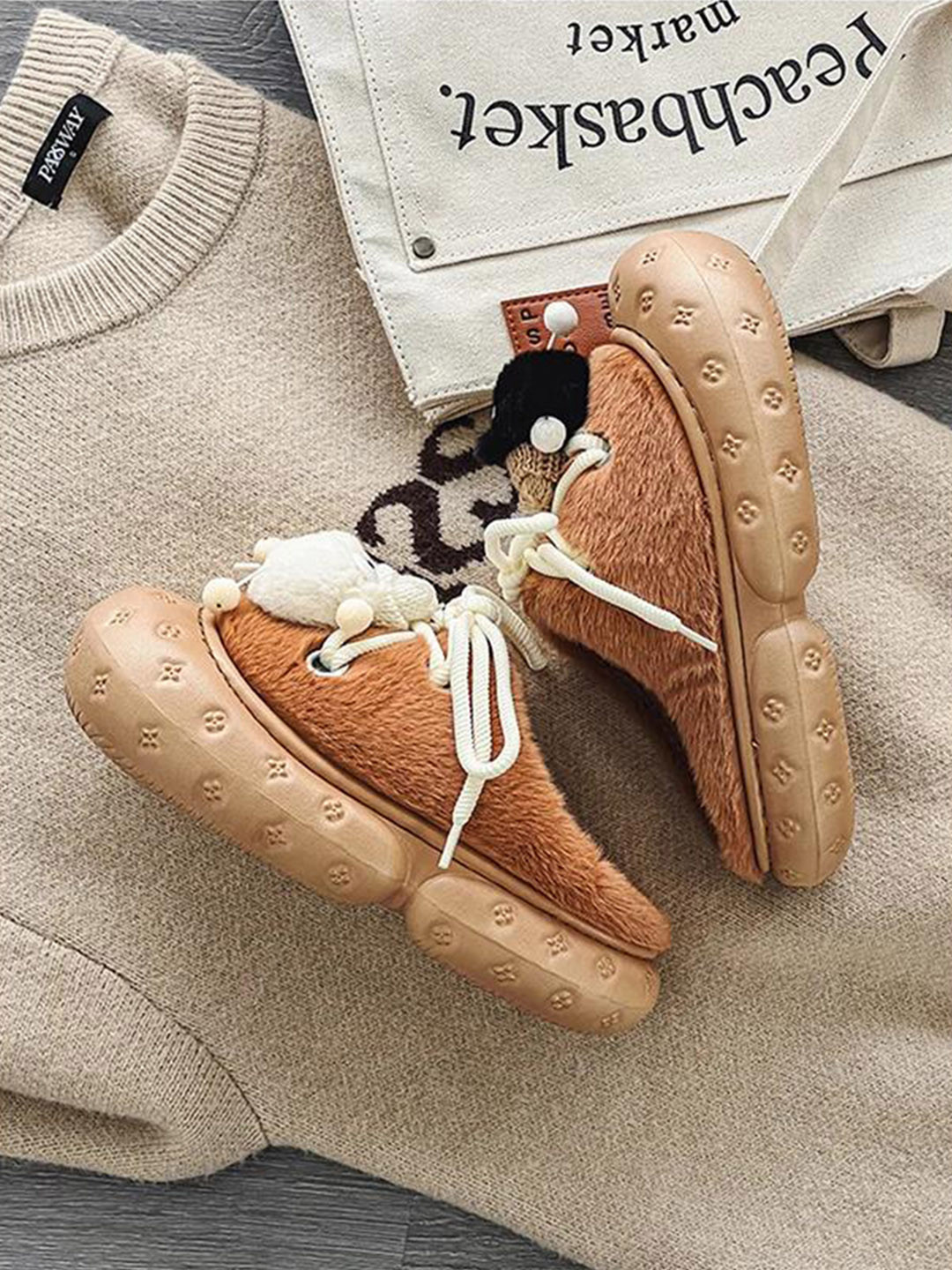 Miscreef Women Room Warm Fur Slippers