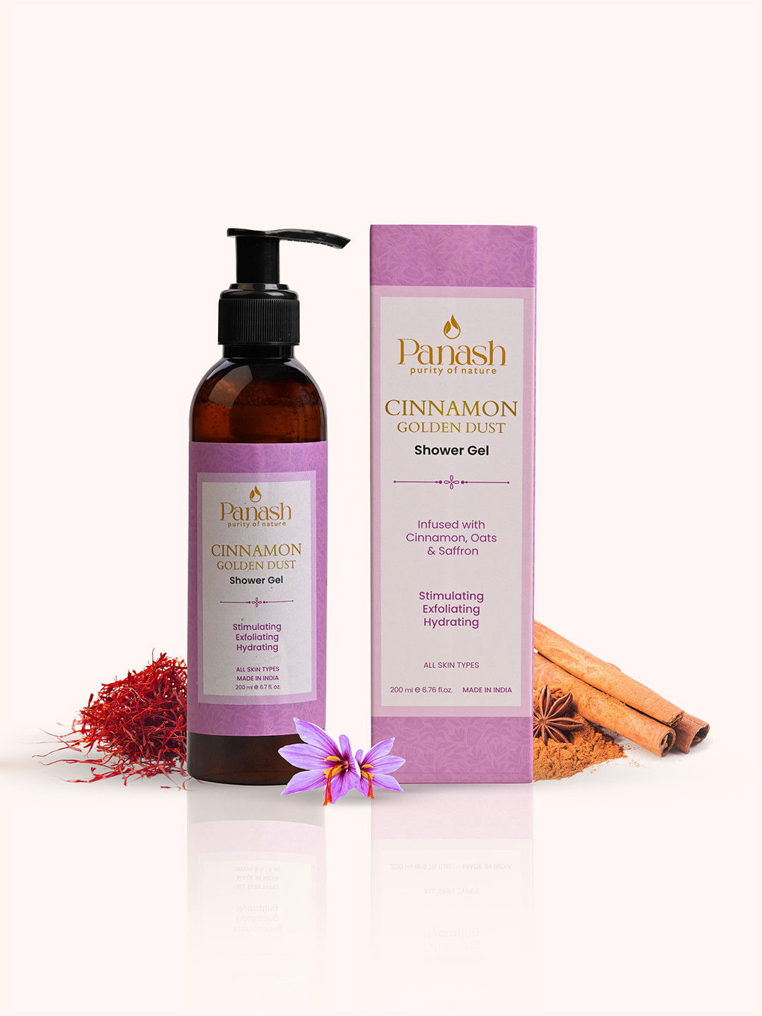 PANASH WELLNESS Cinnamon Golden Dust Shower Gel Infused With Cinnamon - 200ml