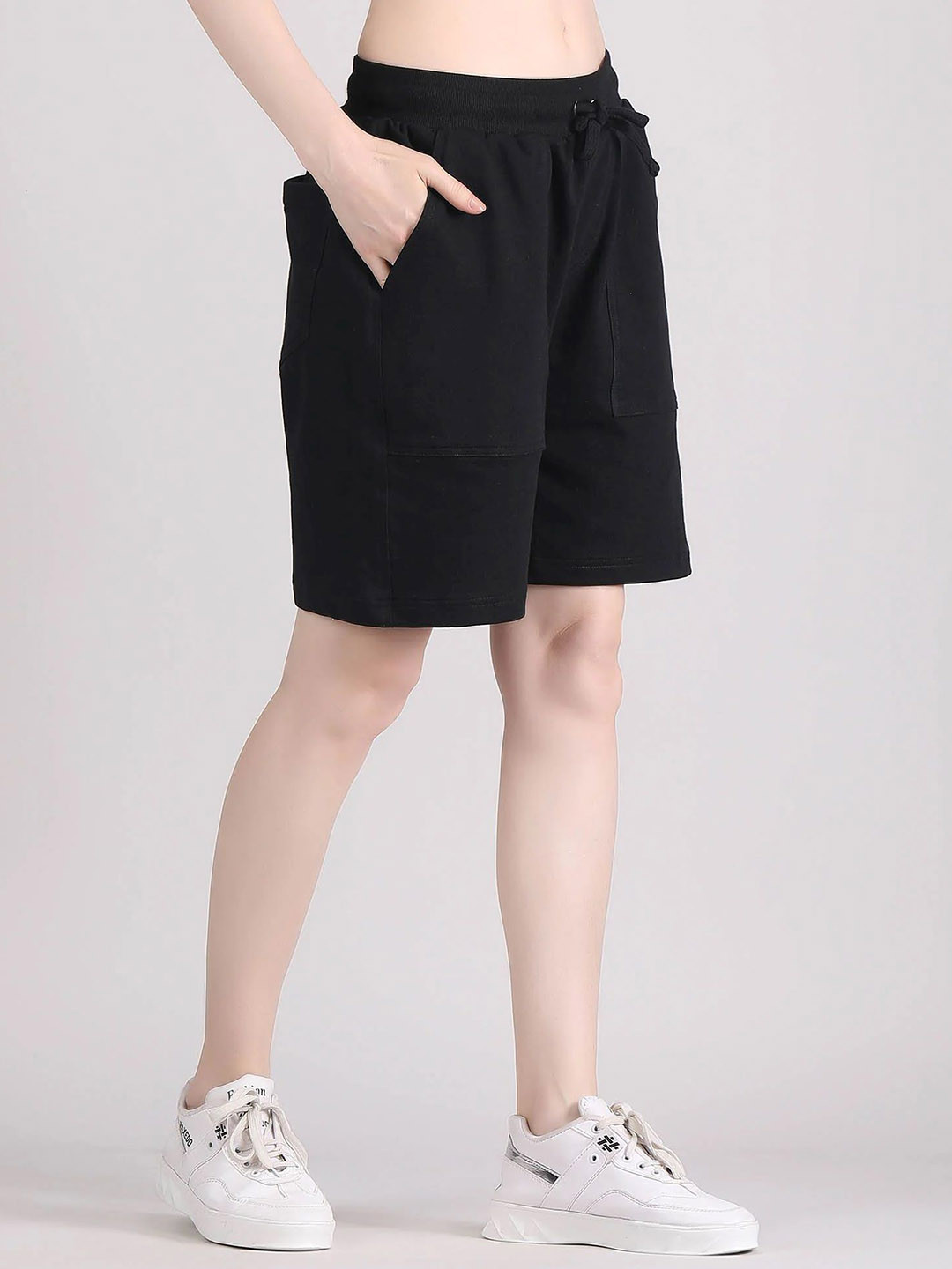 Raxedo Women Cotton Oversized Comfortable Knee Length Shorts