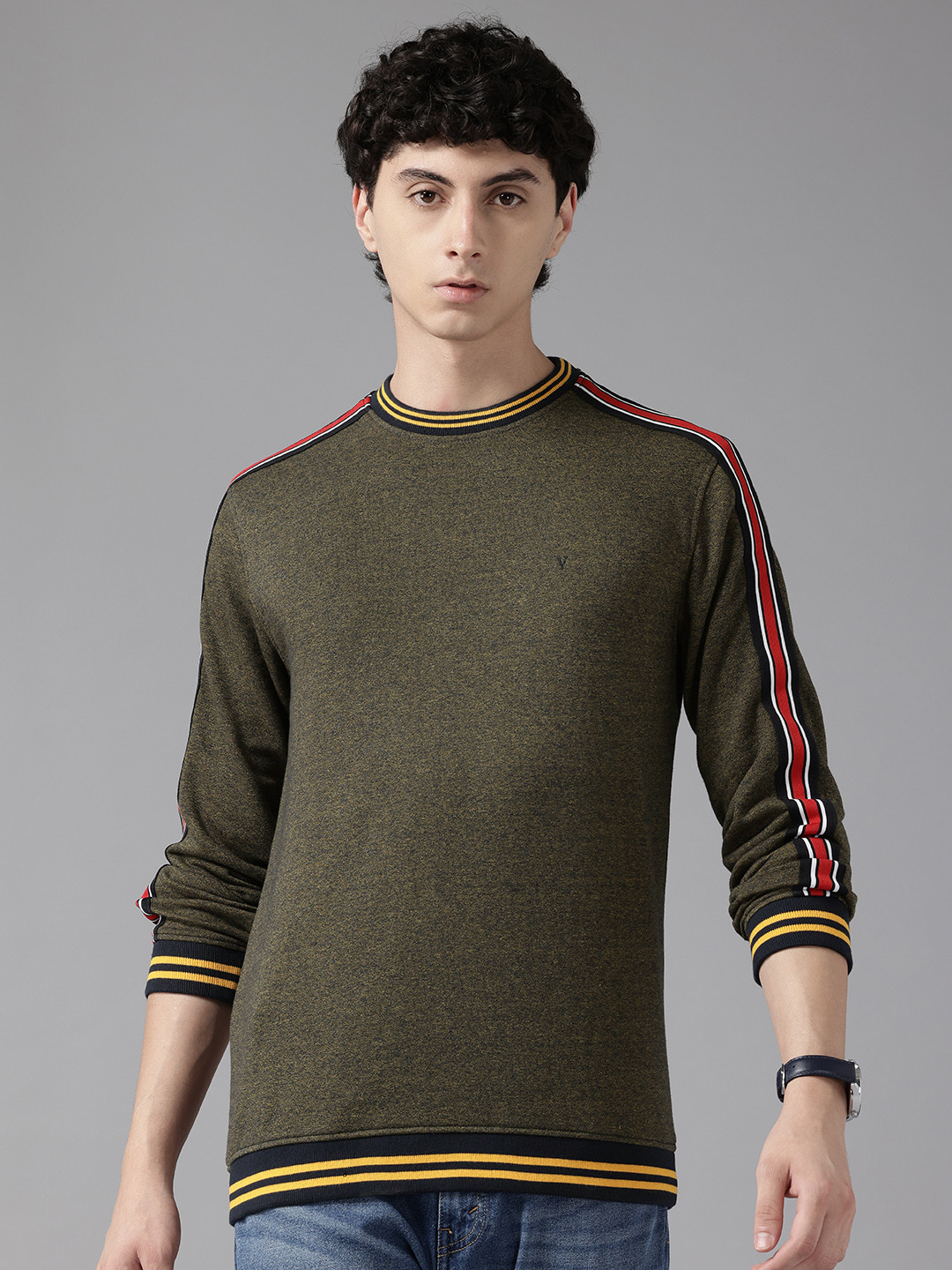 Van Heusen Sport Side Striped Pullover Sweatshirt