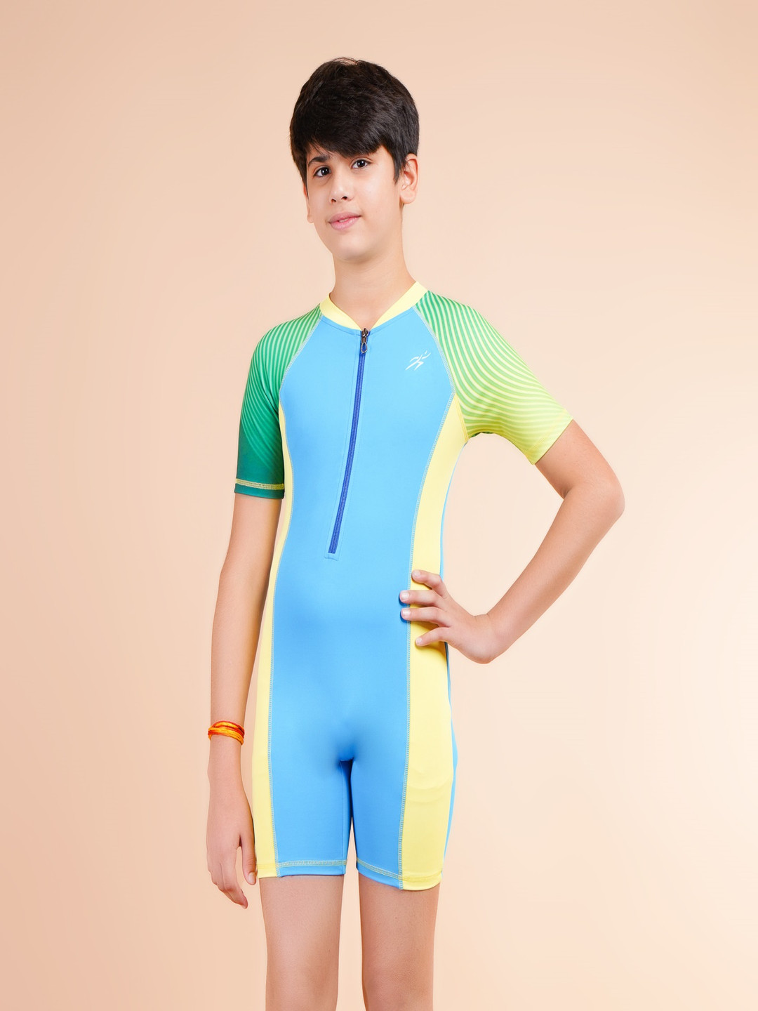 Keepfit Boys UPF40+UV N9 Antibacterial 1 Peice Zipper Swimwear set