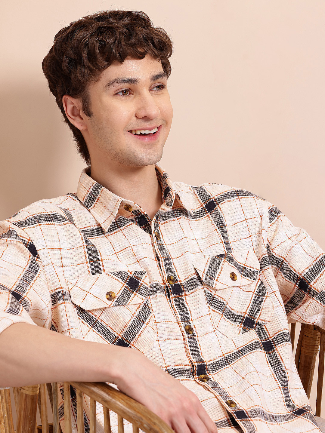 Mast & Harbour Checked Relaxed Fit Shirt