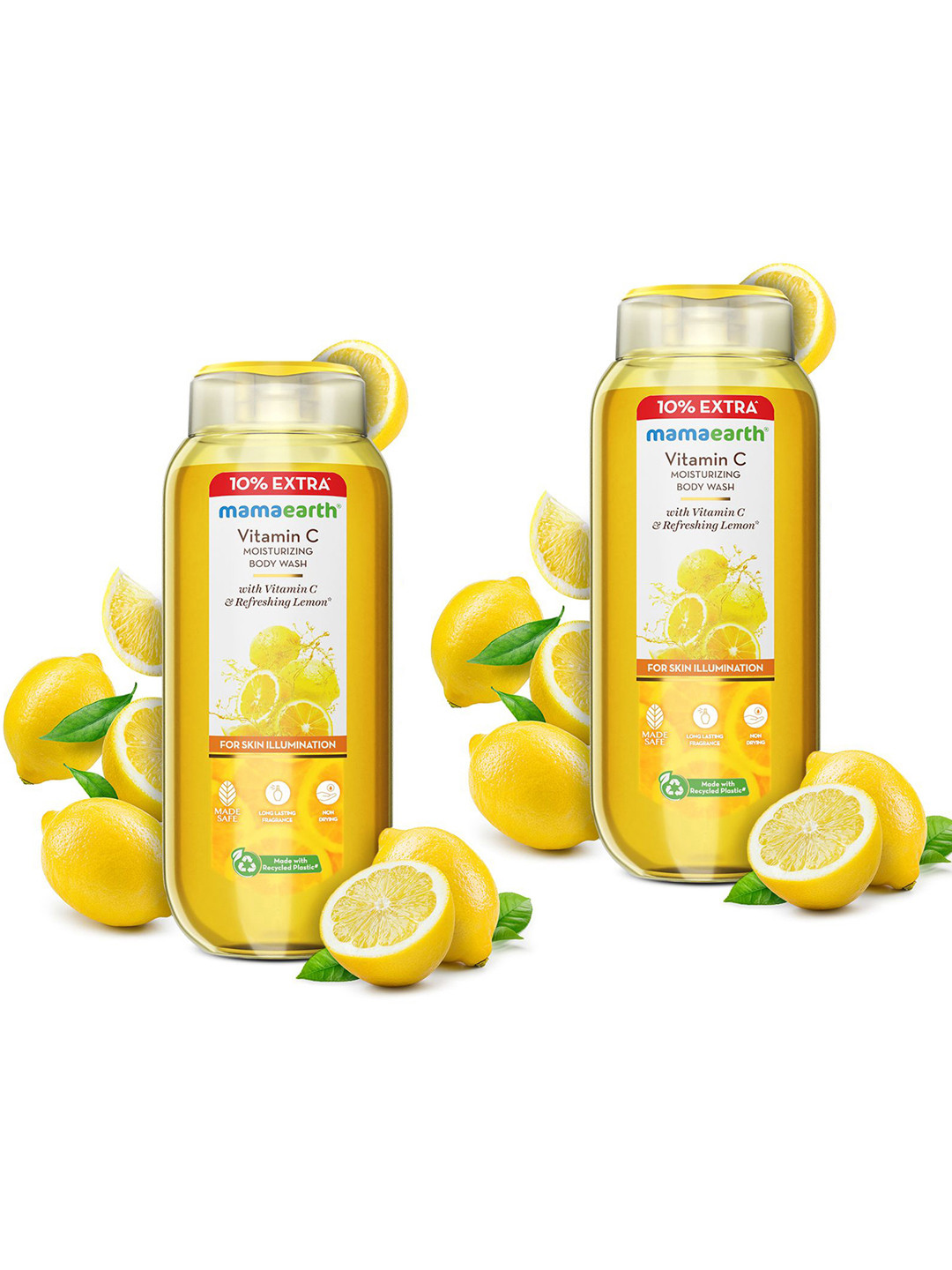 Mamaearth Set of 2 Vitamin C Moisturizing Body Wash - 275 ml each