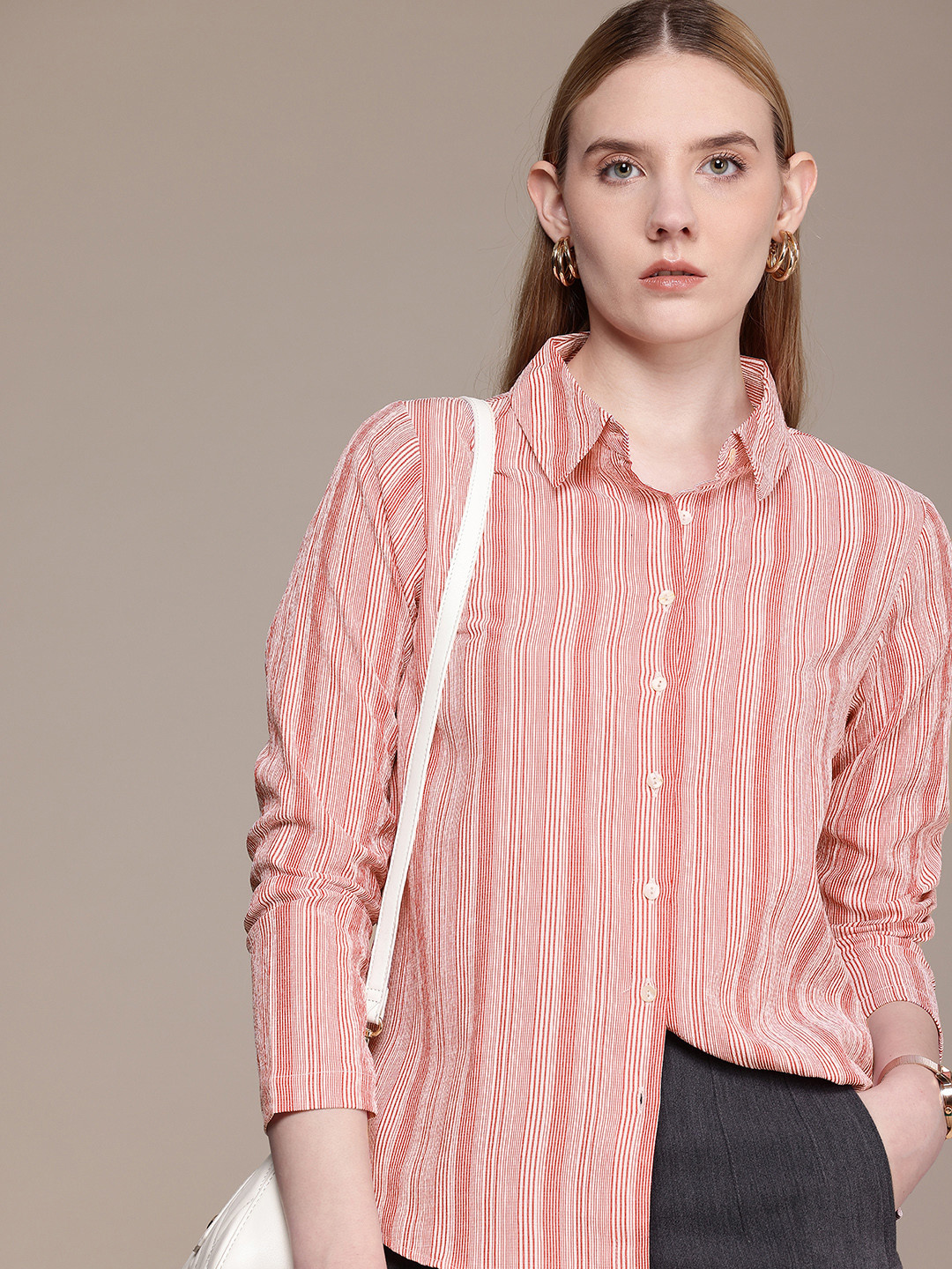 French Connection Premium Slim Fit Striped Casual Shirt