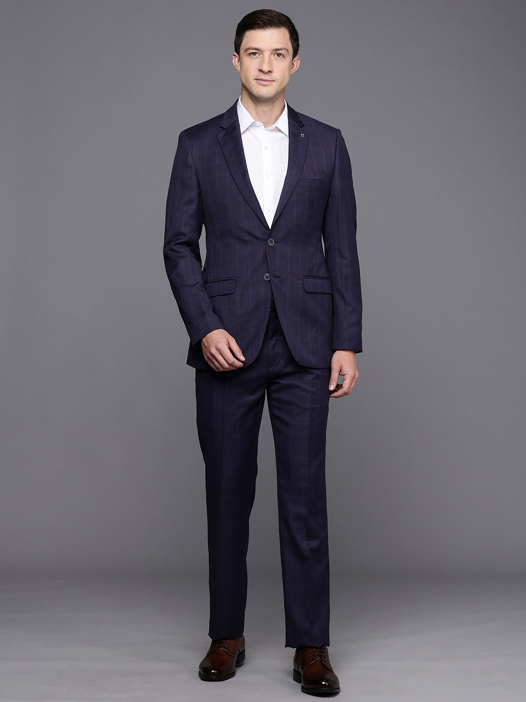 Raymond Checked Contemporary Fit Formal Blazer With Trouser
