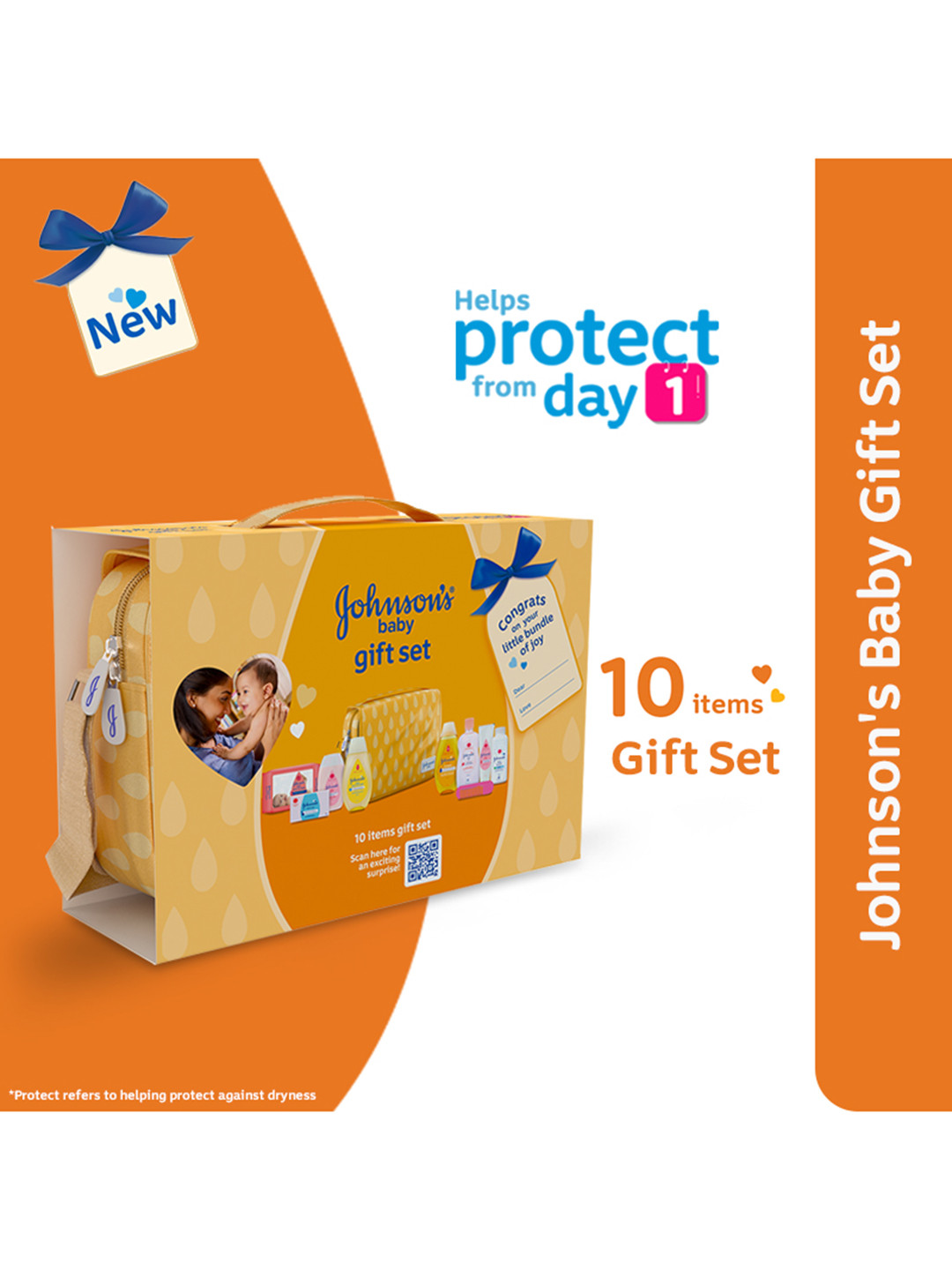 Johnsons 10Pcs Baby Care Gift Set - Orange