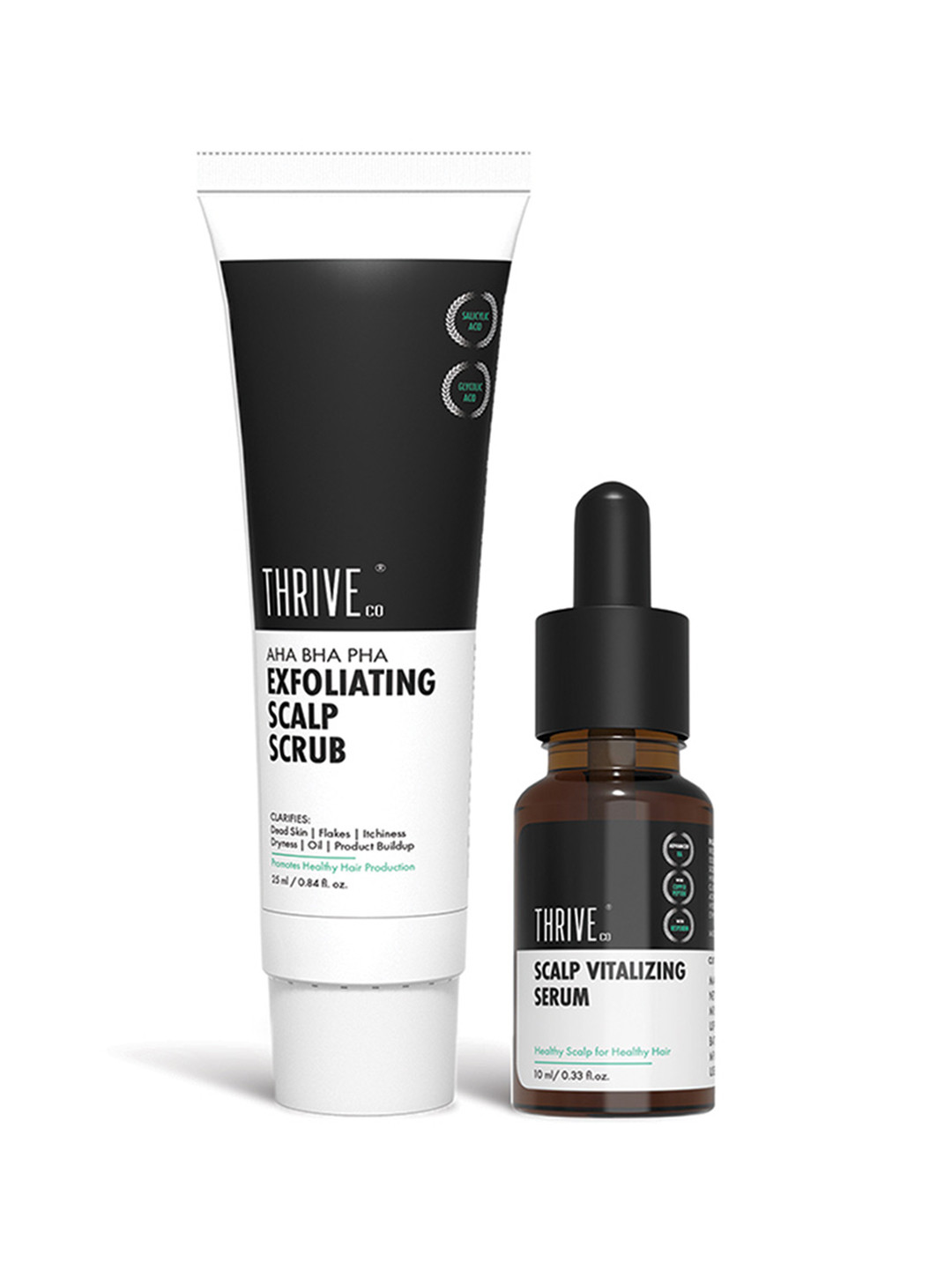 Thriveco Scalp Care Kit - Exfoliating Scrub 25 ml & Vitalizing Serum 10 ml
