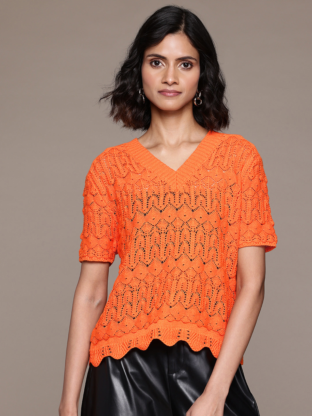 Label Ritu Kumar Regular Crochet Top