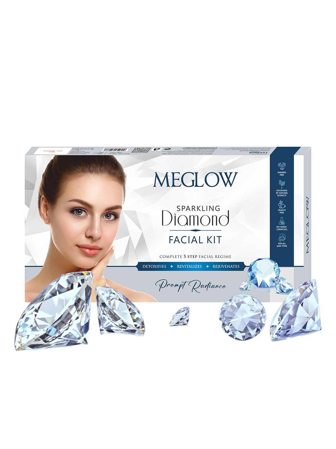 MEGLOW Sparkling Diamond Facial Kit For Revitalizing Skin - 105g