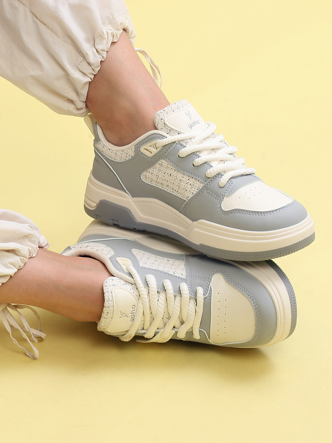 yoho Women Zing Dual-Tone Colour Block Rope Laces Sneaker