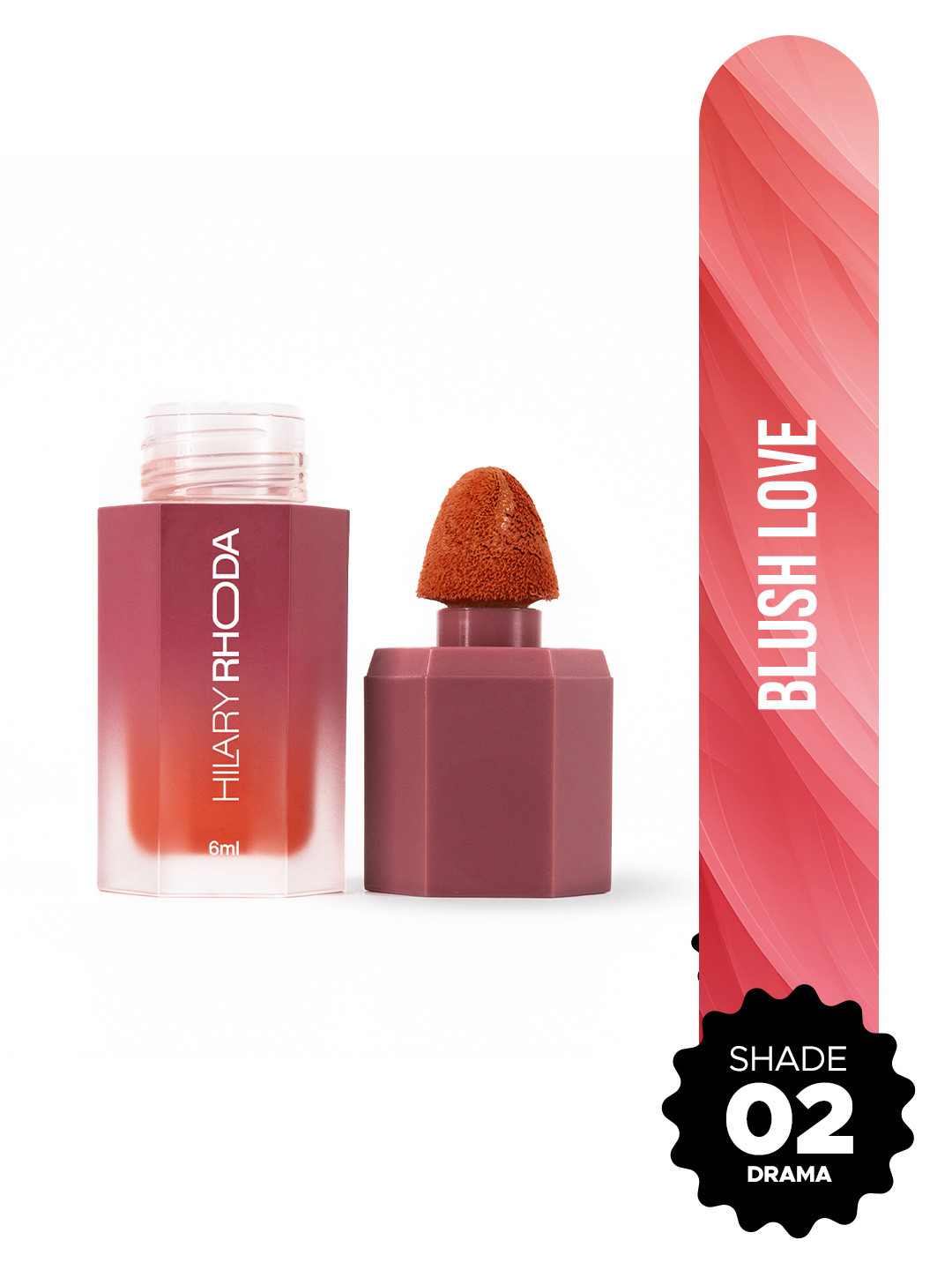 Hilary Rhoda Highly Pigmented Super Dewy Finish Liquid Blush 6 ml - Drama 02