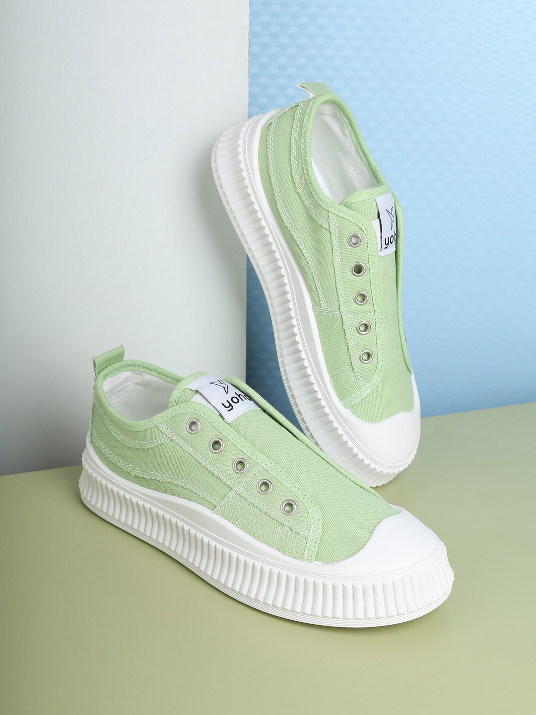 YOHO Women Cruise Without Lace Slip-On Canvas Sneaker Shoe