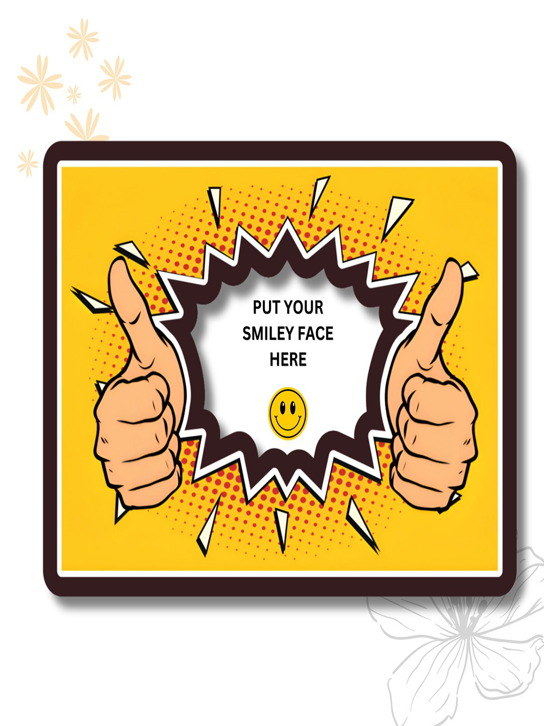 Home Delight Yellow & Black Photo Frame Decorative Magnets