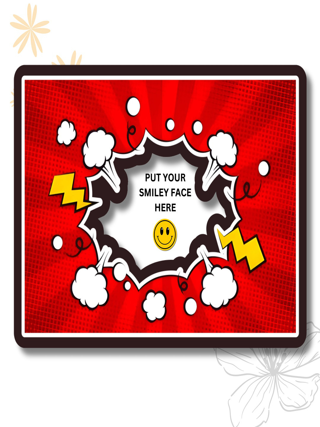 Home Delight Red & White Photo Frame Decorative Magnets