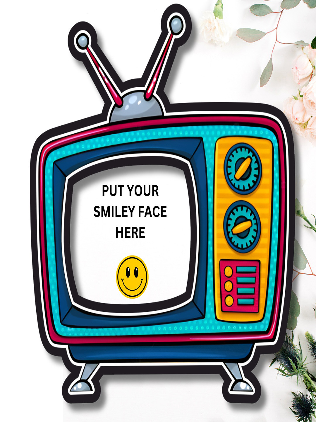 Home Delight Blue & Yellow Photo Frame Decorative Magnets