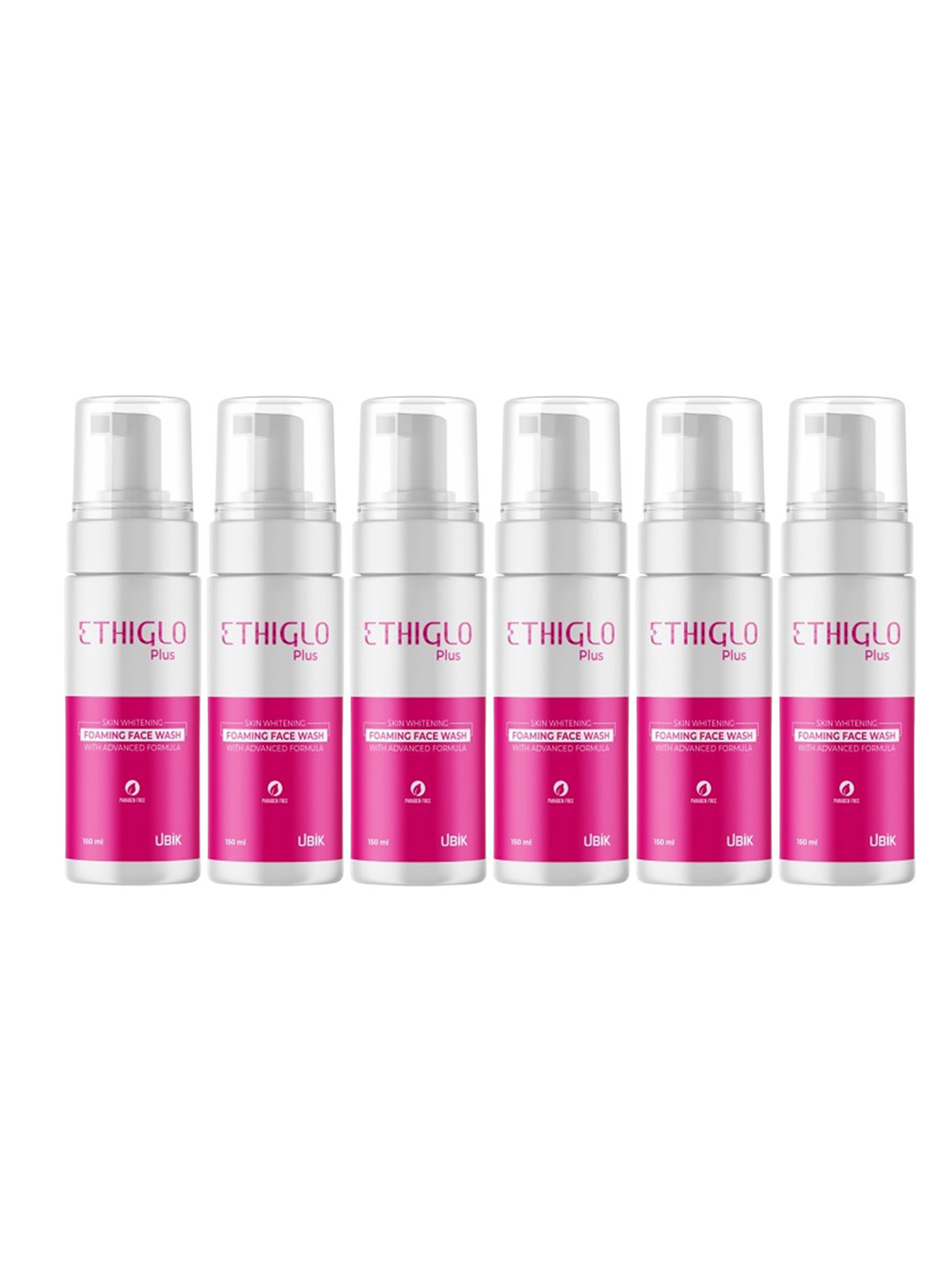 ETHIGLO Set Of 6 Plus Foaming Face Wash - 250 ml Each