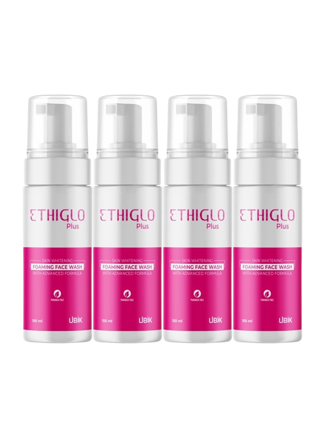 ETHIGLO Plus Set Of 4 Skin Brightening Foaming Face Wash 250 ml each