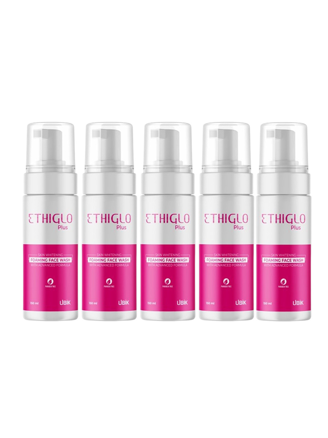 ETHIGLO Set Of 5 Plus Foaming Face Wash 250 ml Each
