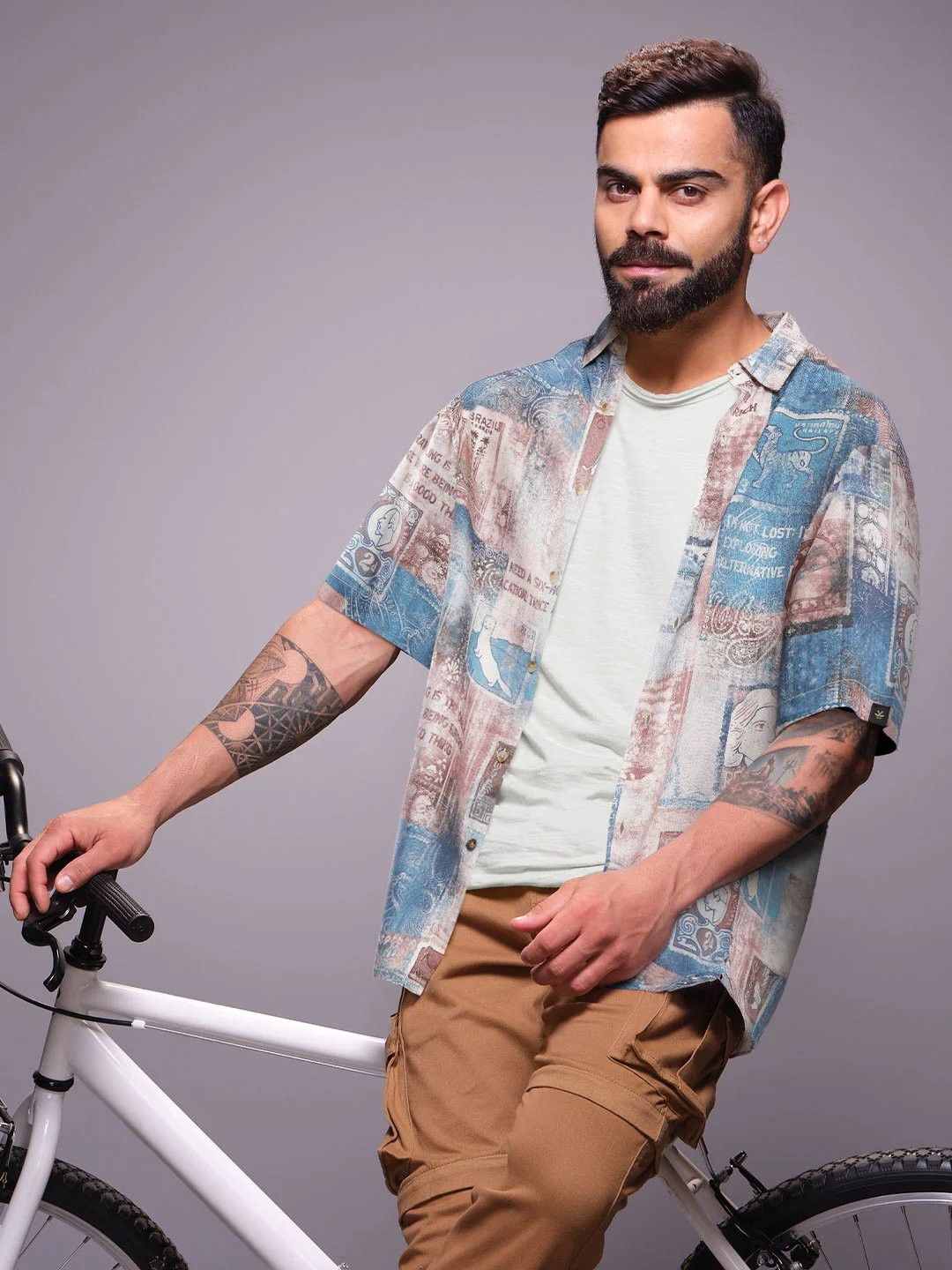 WROGN Men Custom Opaque Printed Casual Shirt