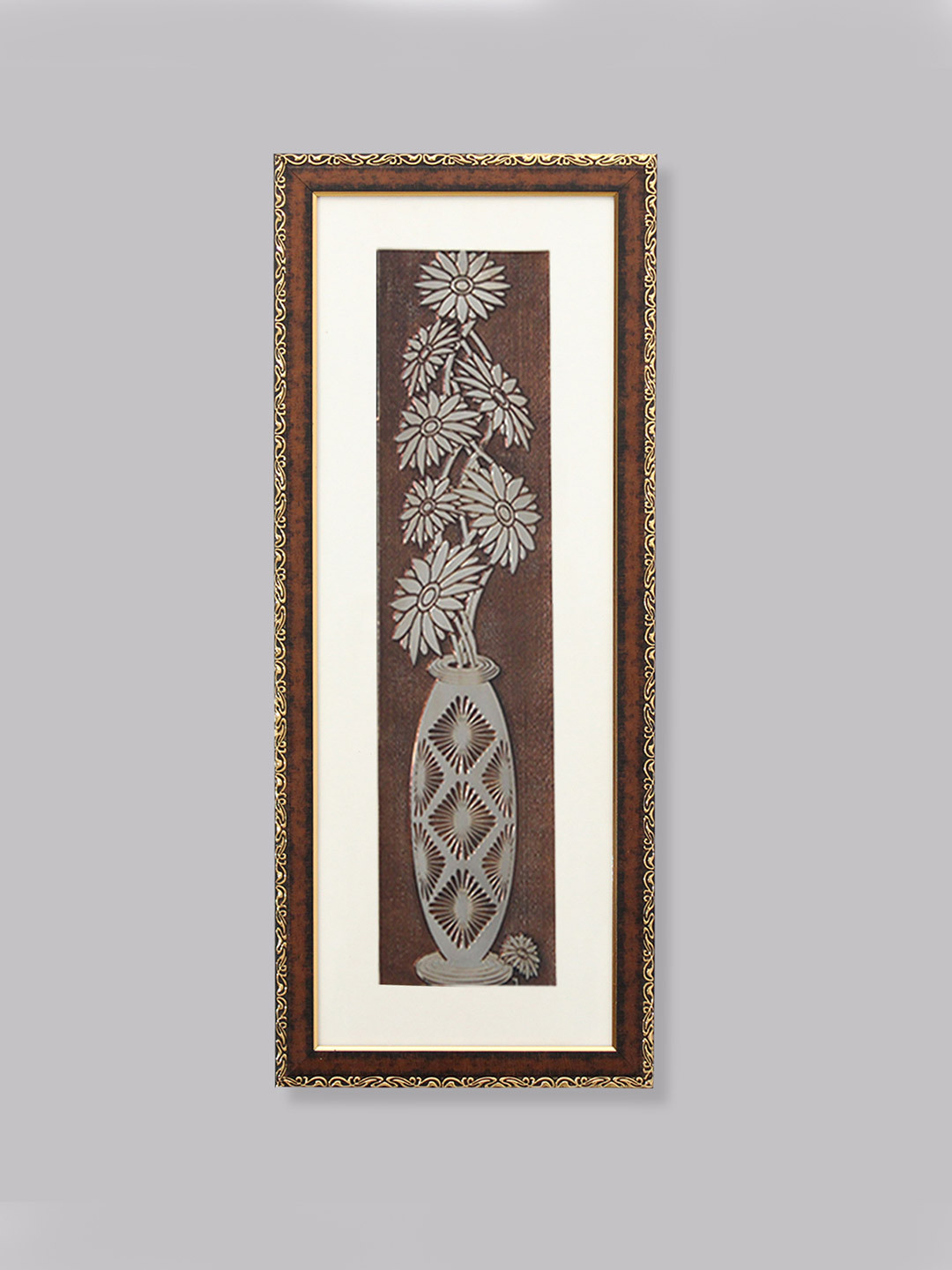 SHREE KALA HOME DECOR Chrysanthemum Wall Rectangle Paintings Wall Art - 22.5x9In