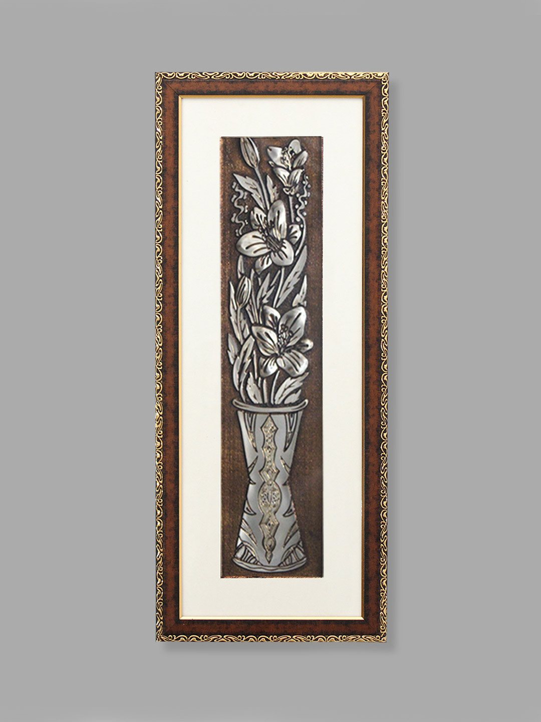 SHREE KALA HOME DECOR Flower Synthetic Wood Wall Living Room Rectangle Paintings Wall Art