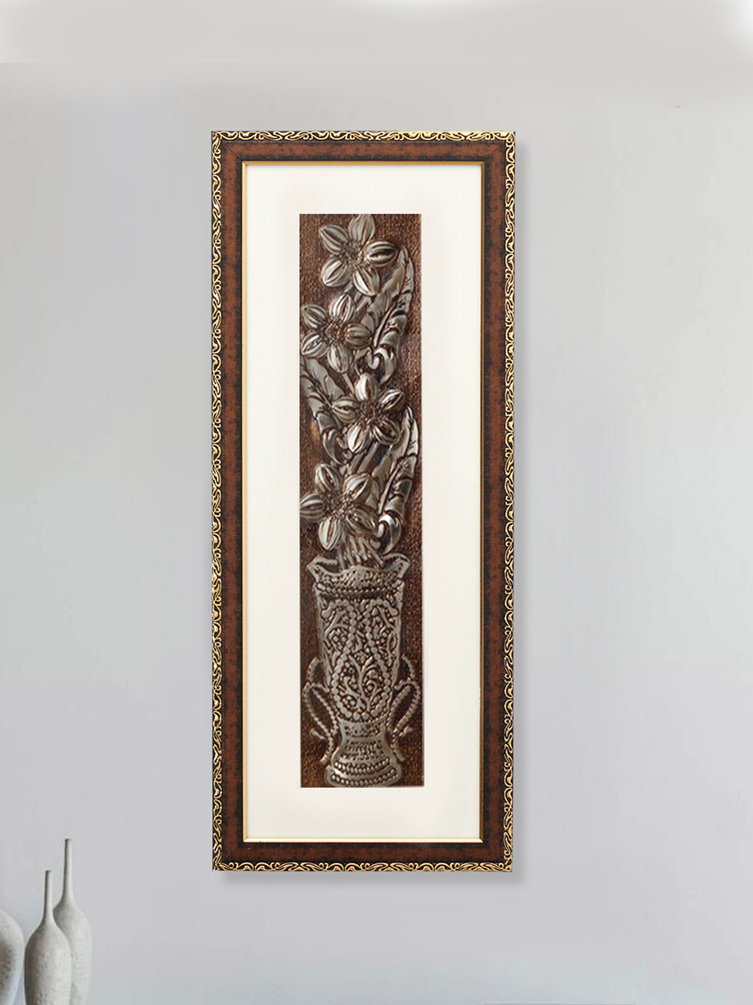 SHREE KALA HOME DECOR Delphinium Egyptian Wall Rectangle Paintings Wall Art - 22.5 x 9In