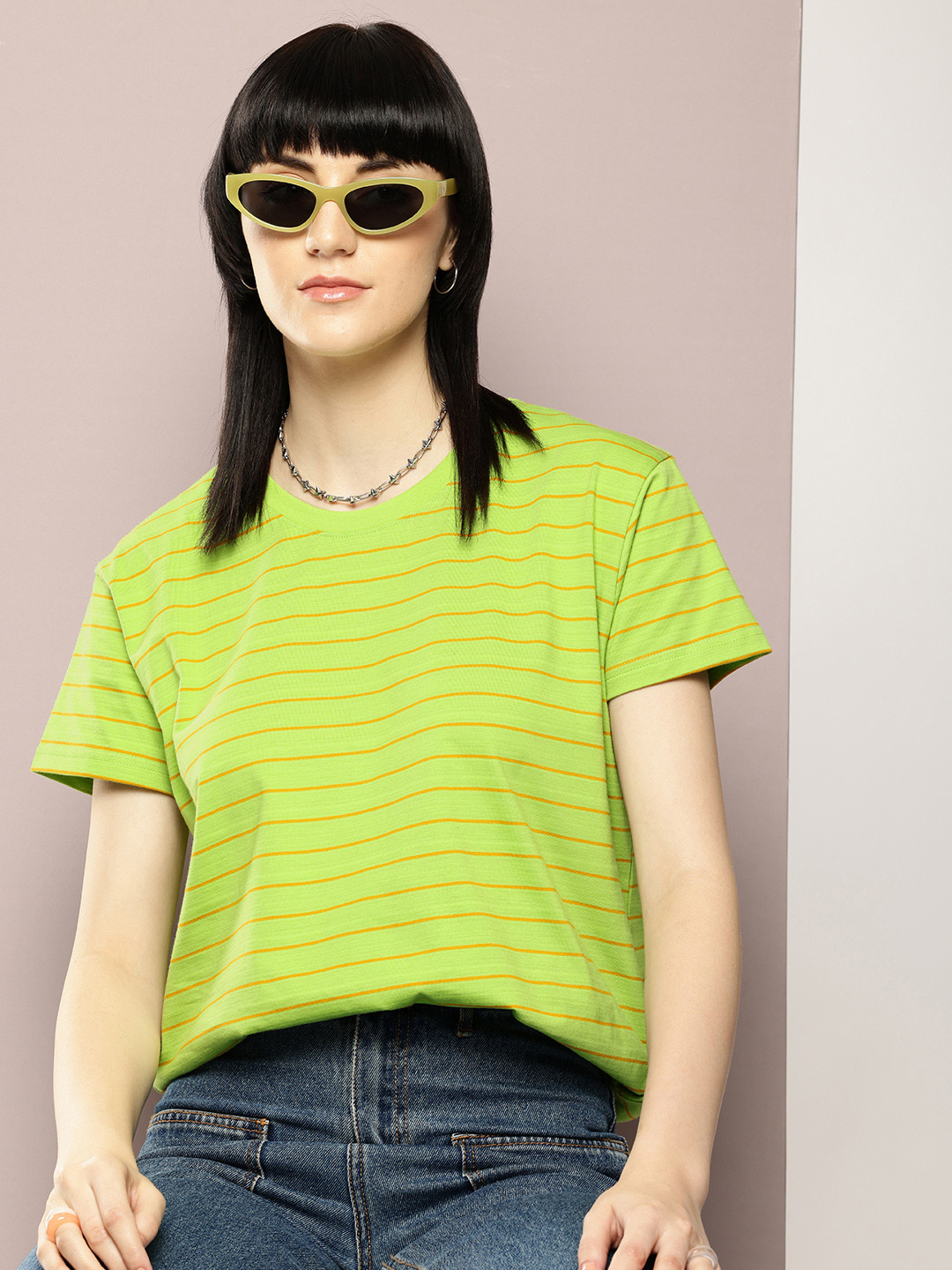 Dillinger Women Yarn Dyed Boxy T Shirt