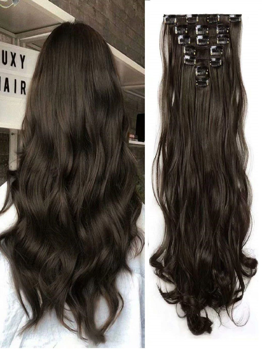 MoonEyes 16-Pcs Lock Clips Hair Extension-Natural Brown