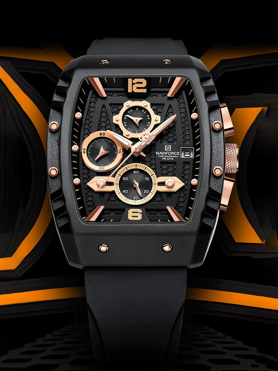 Naviforce Men Dial & Straps Analogue Chronograph Watch NF8025 BRGB