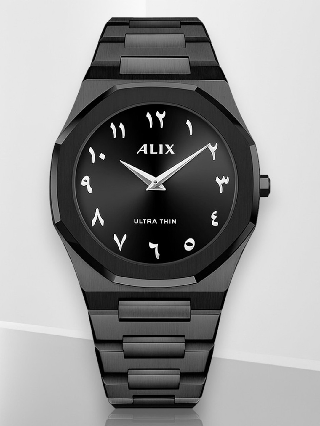 ALIX Men Embellished Dial & Stainless Steel Wrap Around Straps Analogue Watch AL2903 BB