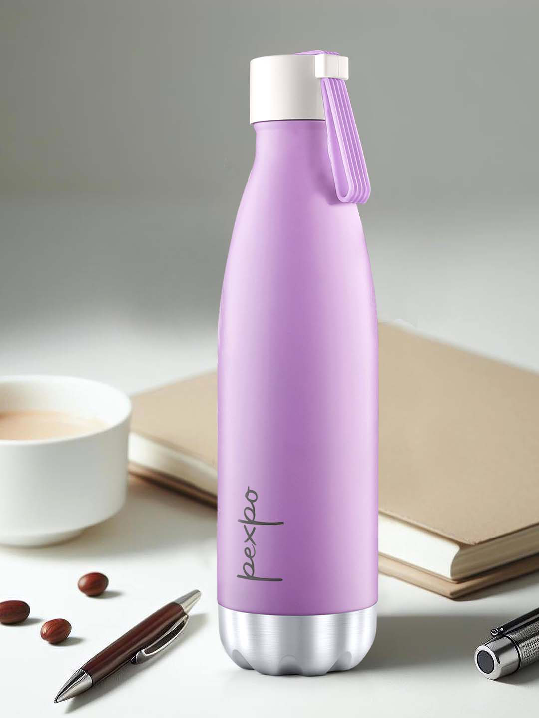 Pexpo Espresso Orchid Purple ISI Certified Thermosteel Hot & Cold Flask -500 ml