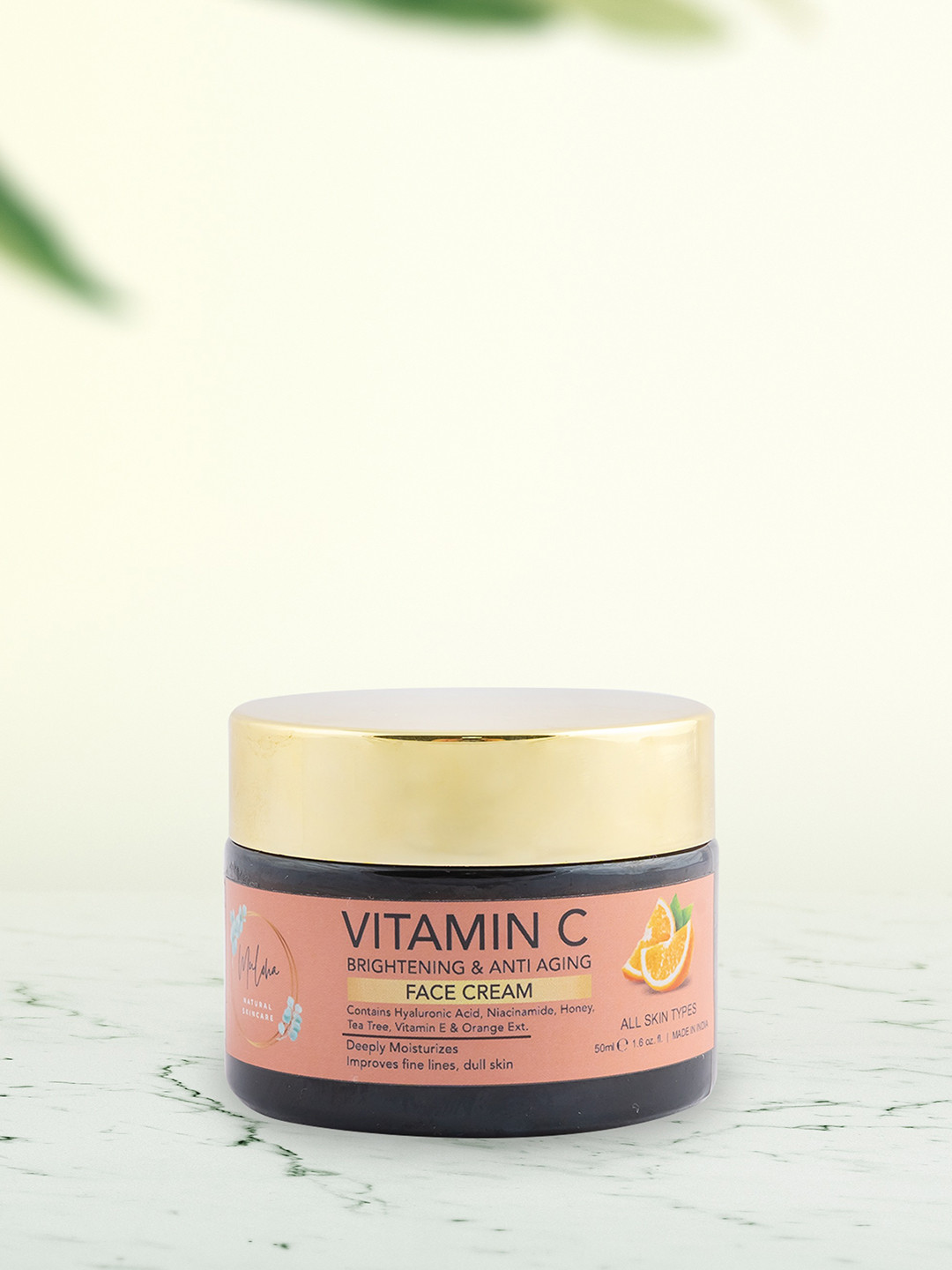 MULOHA Vitamin C Brightening & Anti Aging Face Cream with Hyaluronic Acid & Tea Tree - 50g