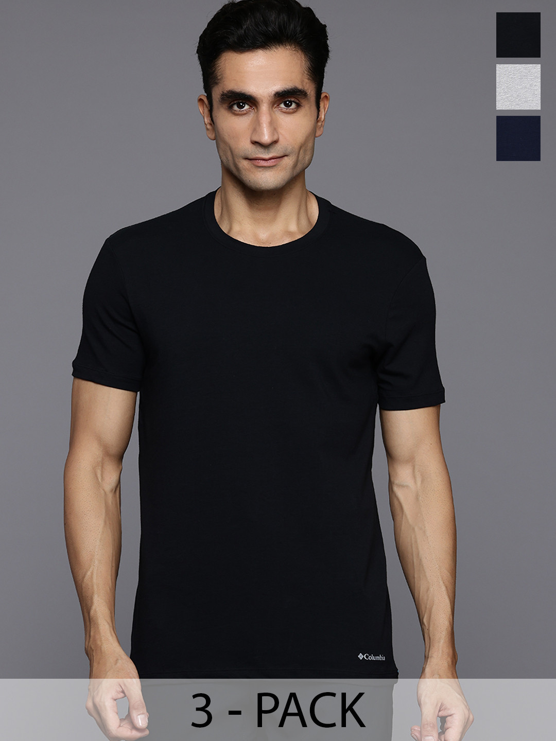 Columbia Men Pack Of 3 Cotton Stretch T-shirt