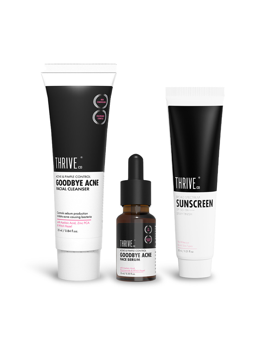 Thriveco SPF 50 PA++++ Sunscreen Anti-Acne Serum & Face Cleanser  Sun Defense Kit